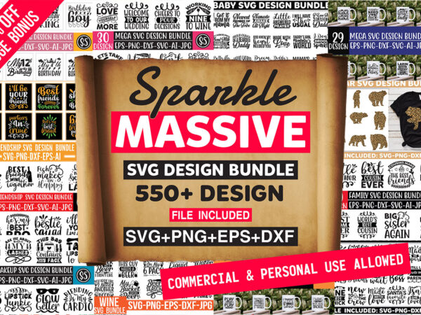 Sparkle massive svg design bundle
