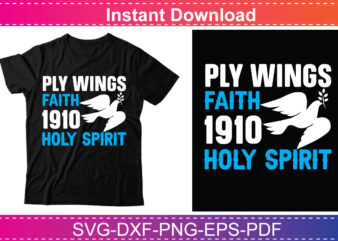 ply wings faith 1910 holy spirit t shirt illustration