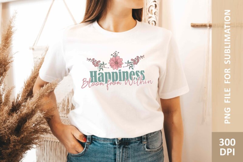 Retro wildflower sublimation bundle, Retro flowers t shirt designs bundle, Inspirational quotes t shirt design