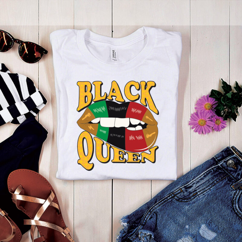 Black Queen African Sexy Lips SVG PNG, Juneteenth t shirt graphic