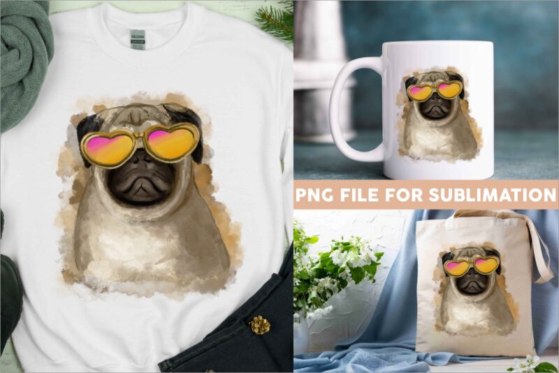 Funny dog watercolor sublimation bundle, dog illustration clipart bundle, dog bundle, dog t shirt designs png