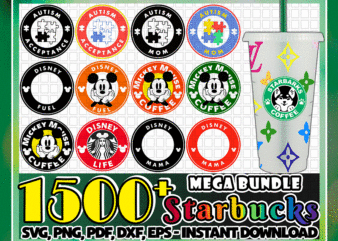 Combo 1500+ Starbucks Mega Bundle, Starbucks Coffee Logos, Starbucks Font, Files For Cricut Svg, Png, Dxf, Eps, Jpg, Instant Download 1021134989