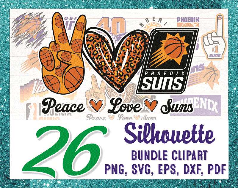 Bundle 26 Peace Love Sun Clipart, Silhouette, Svg, Png, Phoenix Sun Png, Football Suns, We are Phx Svg, Eps, Dxf, Png files, Digital Design 1023623828