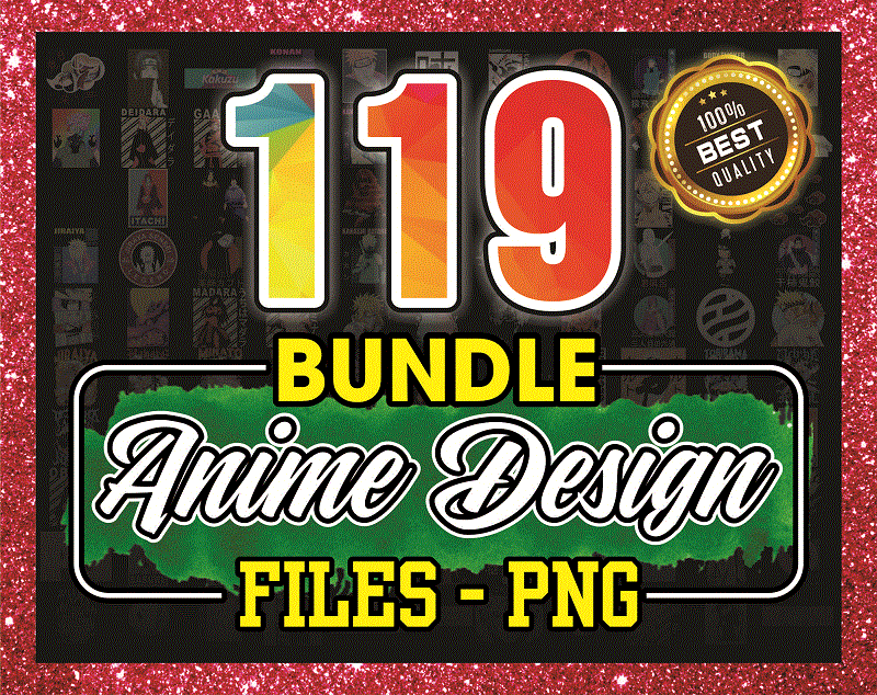 Bundle 119 Designs Anime, T-Shirt Mug, Insant Digital, PNG Digital Files Download 1030298614