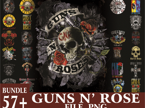 Bundle 59 designs guns n rose png, skull, rock classic, rock lover, digital designs, printable, instant download 1032720867