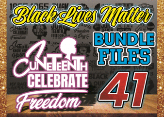 Combo 41 Designs Black Lives Matter SVG, Juneteenth Freedom 1965, Black History, Cut File, Clipart, PrintableCommercial use instant download CB823855941