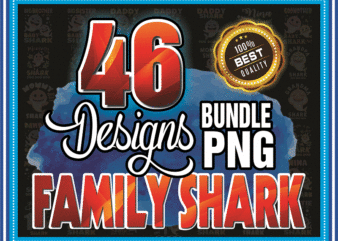 46 Family Shark PNG Bundle, Baby shark PNG, Birthday Shark, Baby Shark Birthday Png, Momy Shark Png, Sister Shark PNG, Digital Download 968703122