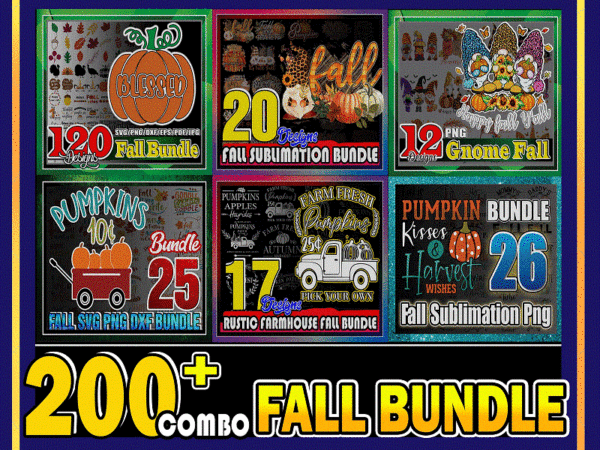 Combo 200+ fall svg bundle, gnome fall png, pumpkin png, fall sublimation, farmhouse fall svg, autumn, thanksgiving, instant download cb1042021072 t shirt vector file