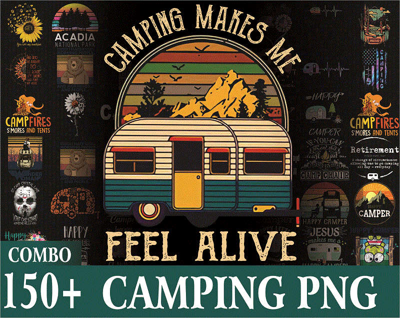 Combo 150+ Camping Png, Happy Camper, I Hate People Bigfoot Camping png, Mountain png, Nature png, Png Printable, Digital Download 928836400