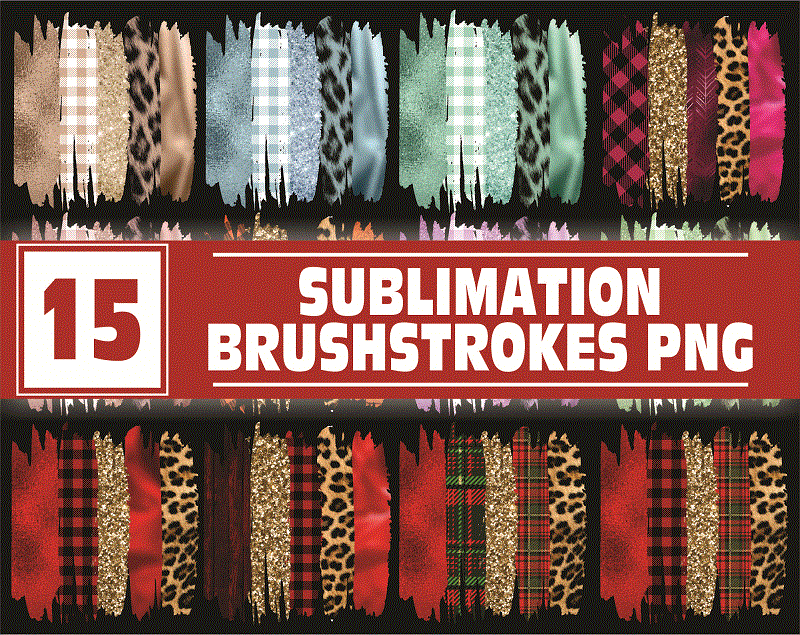 15 Designs Sublimate Brushstroke PNG Bundle, Sublimation designs downloads, Brushstrokes sublimation designs bundle, Instant Download 966550229