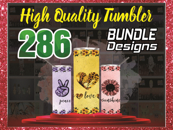 286 high quality tumbler designs 20oz skinny straight bundle, bundle template for sublimation, full tumbler wrap, png digital download 1001247386