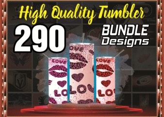 290 High Quality Tumbler Designs 20oz Skinny Straight Bundle, Bundle Template for Sublimation, Full Tumbler Wrap, PNG Digital Download 1001247386