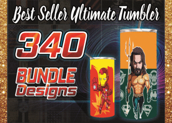Bundle Designs 340 Tumbler, Best Seller Ultimate Tumbler For Sublimation, 20oz Skinny Straight, PNG Digital Download, Full Tumbler Wrap, Tumbler Digital 1001247386