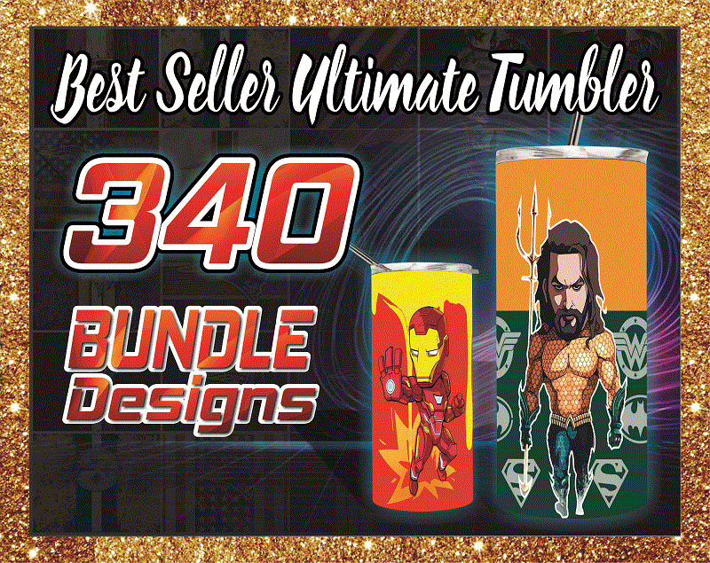 Bundle Designs 340 Tumbler, Best Seller Ultimate Tumbler For Sublimation, 20oz Skinny Straight, PNG Digital Download, Full Tumbler Wrap, Tumbler Digital 1001247386