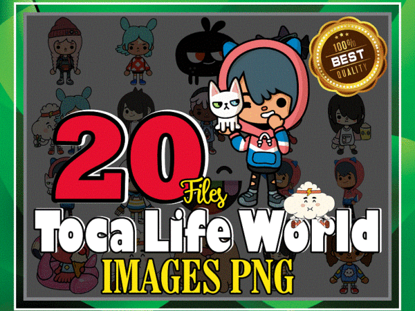 — 20 toca life world png bundle, girl toca life, toca boca life clipart, toca life world characters, transparent background, instant download 971142000