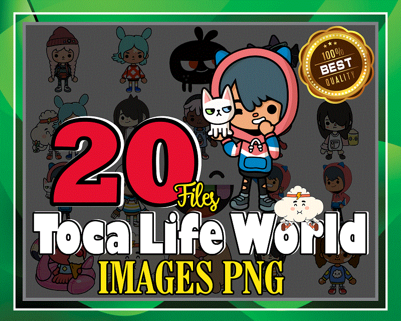 20 Toca Life World Png Bundle, Girl Toca Life, Toca Boca Life Clipart, Toca  Life World Characters, Transparent Background, Instant Download 971142000 -  Buy t-shirt designs