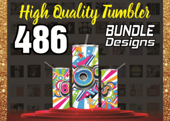 486 High Quality Tumbler Designs 20oz Skinny Straight Bundle, Bundle Template for Sublimation, Full Tumbler Wrap, PNG Digital Download 1001247386