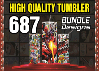 687 High Quality Tumbler Designs 20oz Skinny Straight Bundle, Bundle Template for Sublimation, Full Tumbler Wrap, PNG Digital Download 1001247386