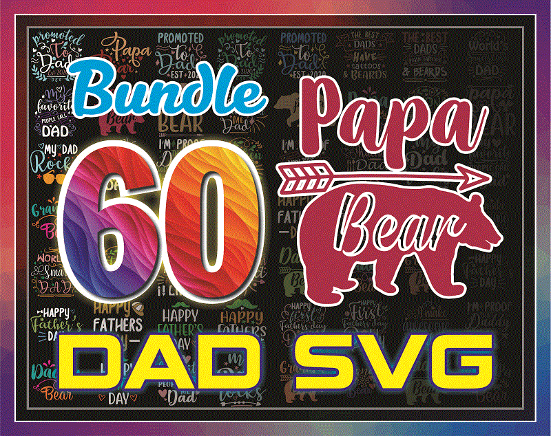 60 Designs Dad SVG Bundle, Happy Father Day Svg, Dad Lives Matter, Fonts Dad Bundle, Dad Designs Bundle, Dad Quote Svg, Instant Download 981472625