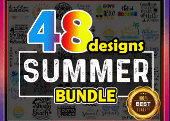 48 Summer Bundle Svg, Summer Svg, Summer Cut Files, Commercial Svg, Kids Svg, Summer Quotes Svg, Beach Shirt Svg, Digital File, Dxf, Eps,Png 982554221