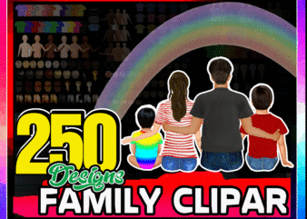 250+ Family Clipart, DIY Portrait, Custom Family Portrait, Sitting Family, Gift Ideas, Customizable, Parents Clipart, Sublimation Design 983454745