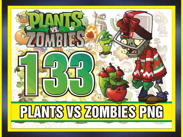 133 plants vs zombies clipart png bundle, plants vs zombies characters, plants vs zombies heroes, plants vs zombies png, instant download 985032796