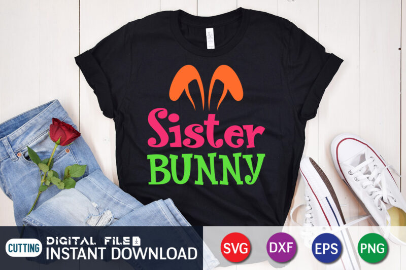 Family Easter Bunny SVG Bundle, Easter svg bundle t shirt vector graphic