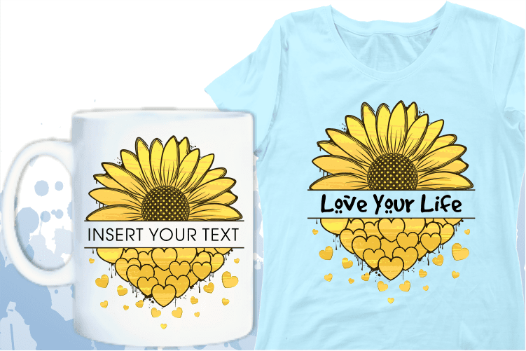 sunflower split monogram Svg, sunflower t shirt design designs