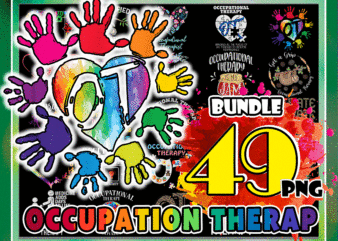 Bundle 49 Designs Occupational Therapist Month Png, Occupational Therapy Assistant, Gift for OT month, OT therapist Gift. Digital Download 995538925