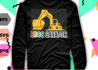 Kids EggsCavator Funny Excavator Egg Hunting Boys Happy Easter T-Shirt design svg, Kids EggsCavator, Funny, Excavator, Egg Hunting, Boys, Happy Easter, T-Shirt design vector