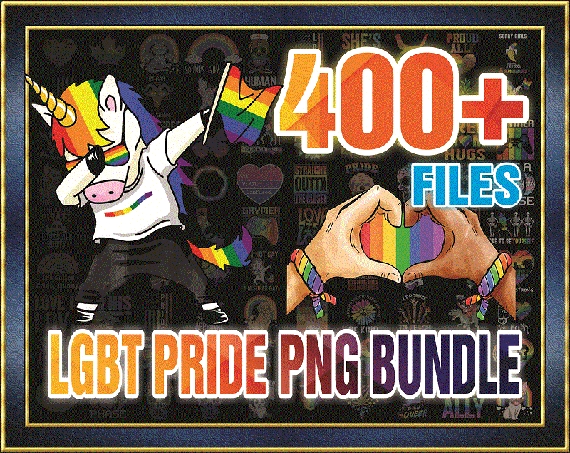 Combo 400+ Files LGBT Pride PNG Bundle, Festival Outfit Png, Rainbow Png, Gay Flag Png, Be Proud Be Fabulous Png, Digital Download 1002265288