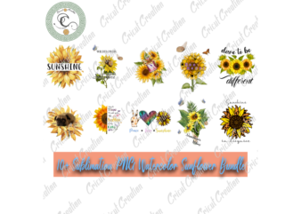 Flowers gifts, 10+ Sublimation PNG Watercolor Sunflower Bundle Diy Crafts, Sunflower PNG Files For Cricut, Leopard Sunflower Silhouette Files, Quotes Cameo Htv Prints t shirt graphic design