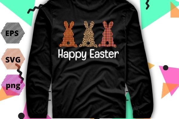 Easter Leopard Bunny T-shirt design svg, Rabbit Palm Sunday, Palm Sunday, T-Shirt png
