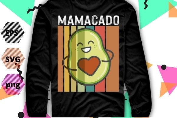 Mamacado pregnant avocado pregnancy announcement gift t-shirt design svg, avocado mama, fruit, pregnancy, mamacado, avocado, mom pregnant shirt new baby shower t-shirt
