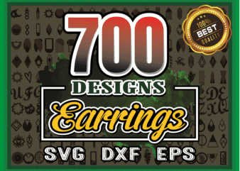 700 Designs Earrings SVG Bundle, Leather Earnings Svg, Earring Template Svg, Jewelry Svg Files for Cricut Silhouette, Instant Download 1006604701