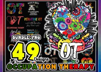 Bundle 49 Designs Occupational Therapist Month Png, Occupational Therapy Assistant, Gift for OT month, OT therapist Gift. Digital Download 995538925