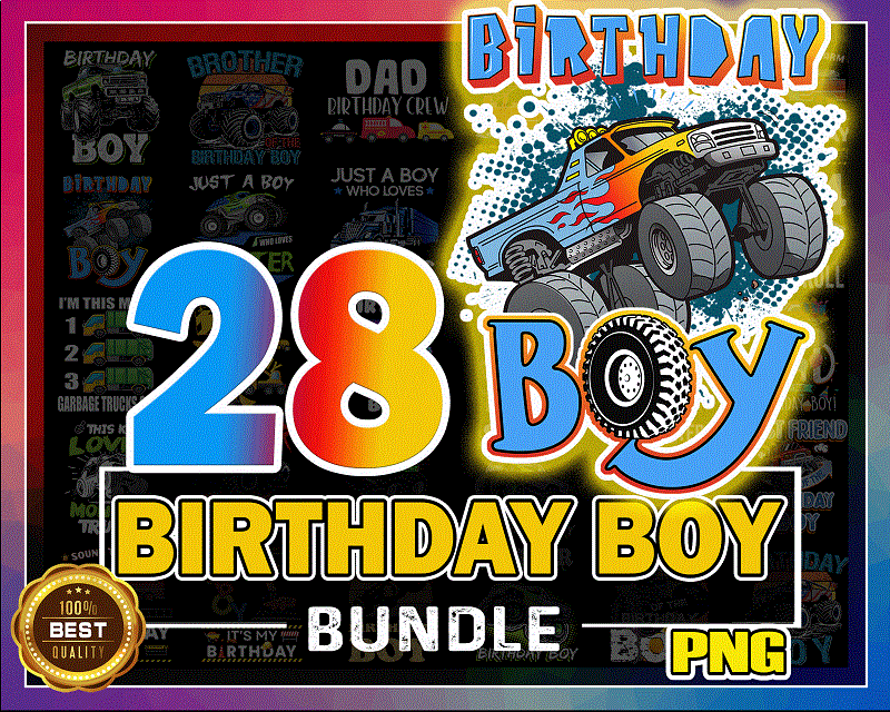 28 Designs Truck Birthday Boy Png, Monster Truck Birthday Boy Trucks Lover, Monster Truck Birthday, Gift For Son, Birthday Gift Boy 1008388872