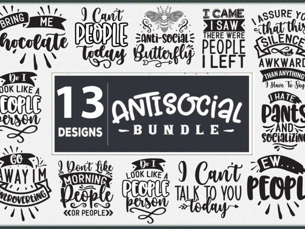 Antisocial bundle t shirt vector