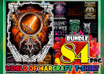Combo 84 Designs PNG Bundle, World Of Warcraft T-Shirt, T Shirt Mug Bundles, Digital Download 1016401579