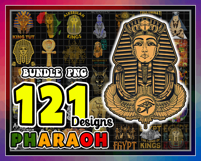 121 Designs Pharaoh PNG Bundle, Tutankhamun, Cleopatra png, Dyramid png, Egyptian bundle, Ancient Egypt, Symbols Pharaohs, Digital download 1018488197