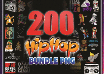 Bundle 200 Old School Hip Hop PNG, I Love Hiphop, Santa clause hiphop, 90’s hiphop, B-boy, hiphop class, elements of hiphop, Digital Download 1021946878