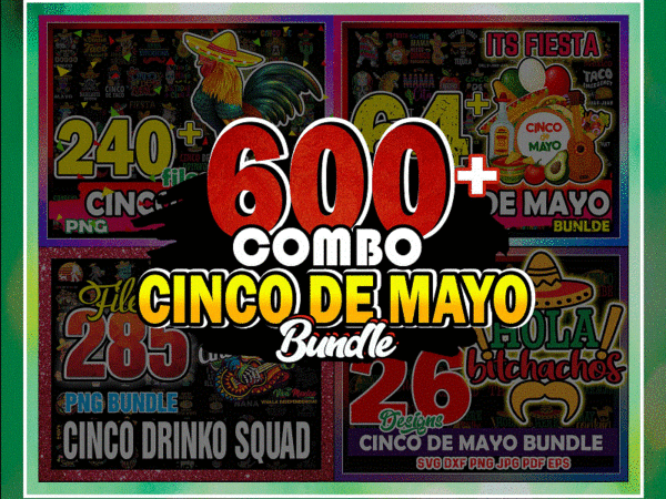 Combo 600+ cinco de mayo png, cinco drinko squad, unicorn png, mexican cinco de mayo png, happy cinco de mayo birthday, digital download cb773323192 t shirt vector file