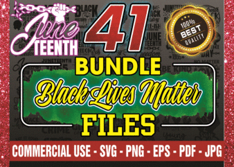 Combo 41 Designs Black Lives Matter SVG, Juneteenth Freedom 1965, Black History, Cut File, Clipart, PrintableCommercial use instant download CB823855941