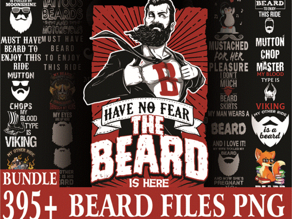 395 Designs Beard PNG Bundle, Gentleman Beard, Color Beard, Skull Love ...
