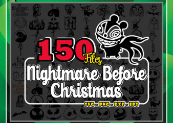 150 Nightmare Before Christmas svg Bundle, Halloween SVG, Jack Skellington SVG, Jack And Sally SVG, Nightmare Christmas svg, png, dxf, eps 870236055