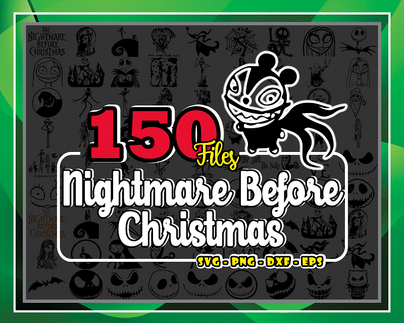 150 Nightmare Before Christmas svg Bundle, Halloween SVG, Jack Skellington SVG, Jack And Sally SVG, Nightmare Christmas svg, png, dxf, eps 870236055