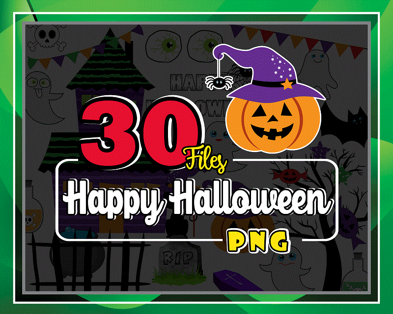 30 Happy Halloween Clipart Png, Cute Halloween Clip art, Happy Fun Halloween Png Bundle, Digital Download, Personal Use and Commercial Use 874444160