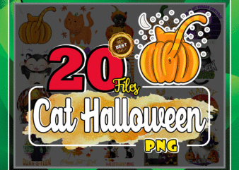 20 Cat Halloween Png Bundle, Pumpkin Cat Halloween PNG, Pumpkin Leopard PNG, Cat Cute PNG, Love Cat PNg, Cat Fall Png, Cat Combo Png Bundle 887817509