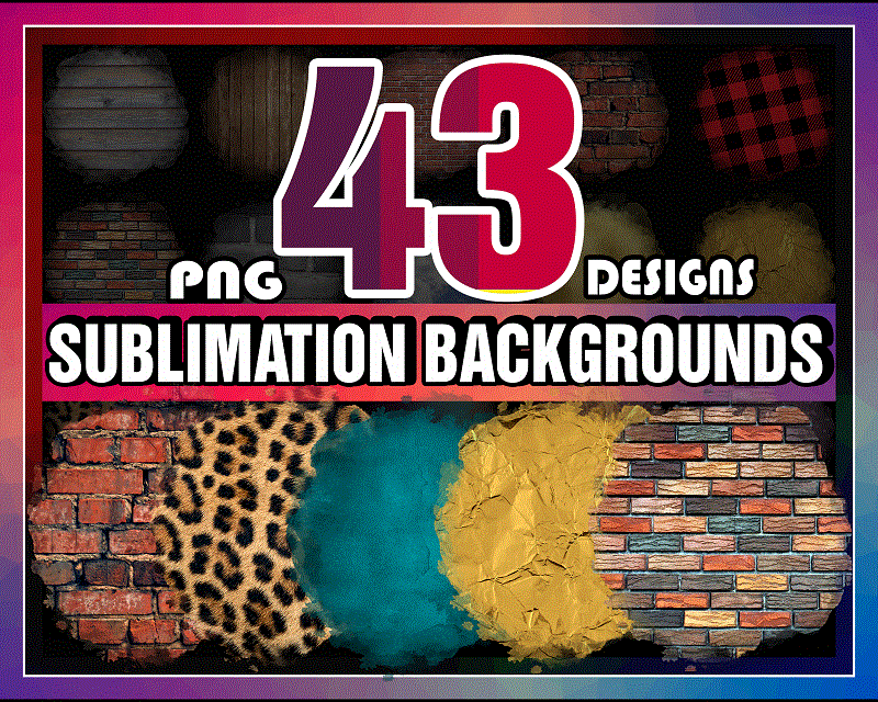 43 Designs Sublimation Bundle, Round backgrounds, Sublimation designs downloads, Instant Download 966547953