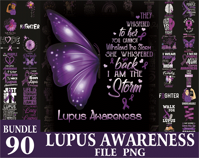90 Lupus Awareness png Bundle, Lupus Digital png, Warrio lupus awareness Png, In May We Wear Purple Png, Commercial Use, Digital Download 1014919035